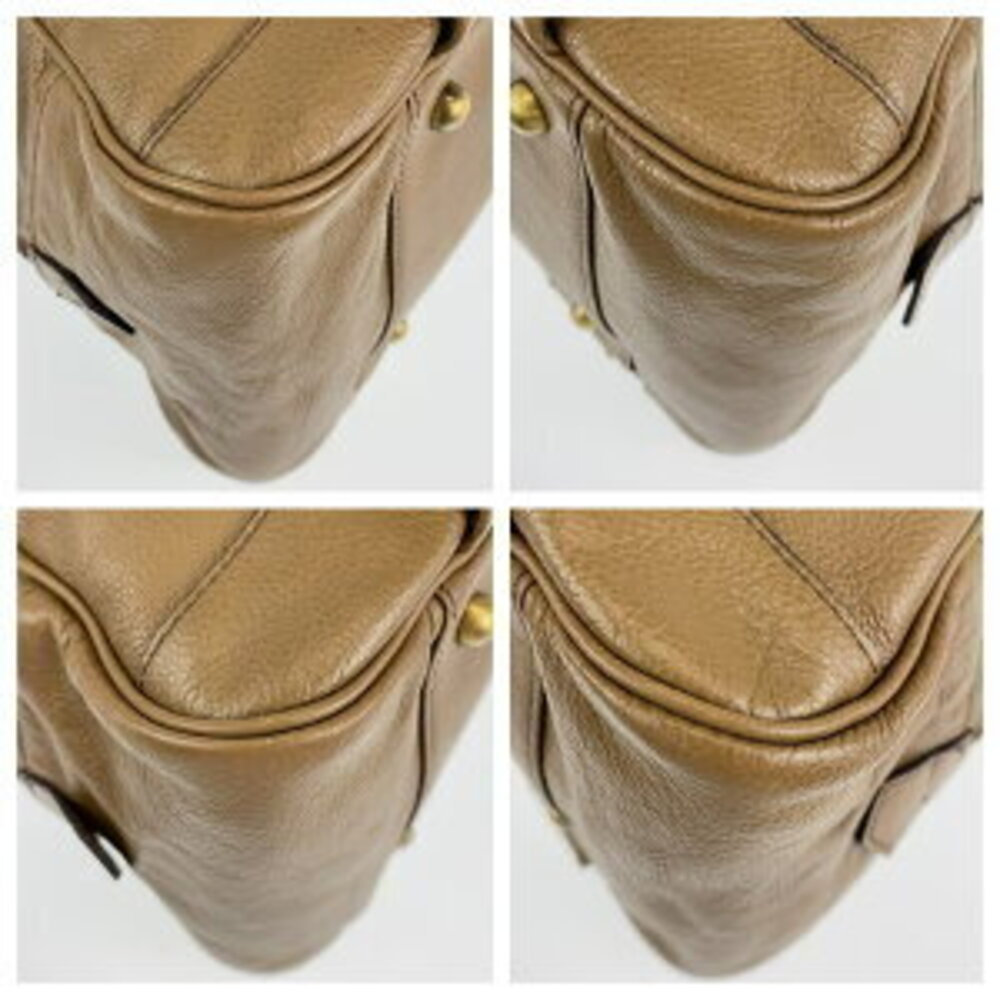 Burberry check Khaki Green brown leather handbag shoulder bag - Picture 3 of 10